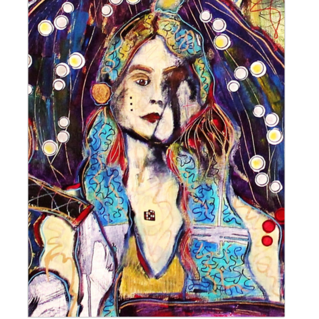 Blue Haired Girl | Quality Print