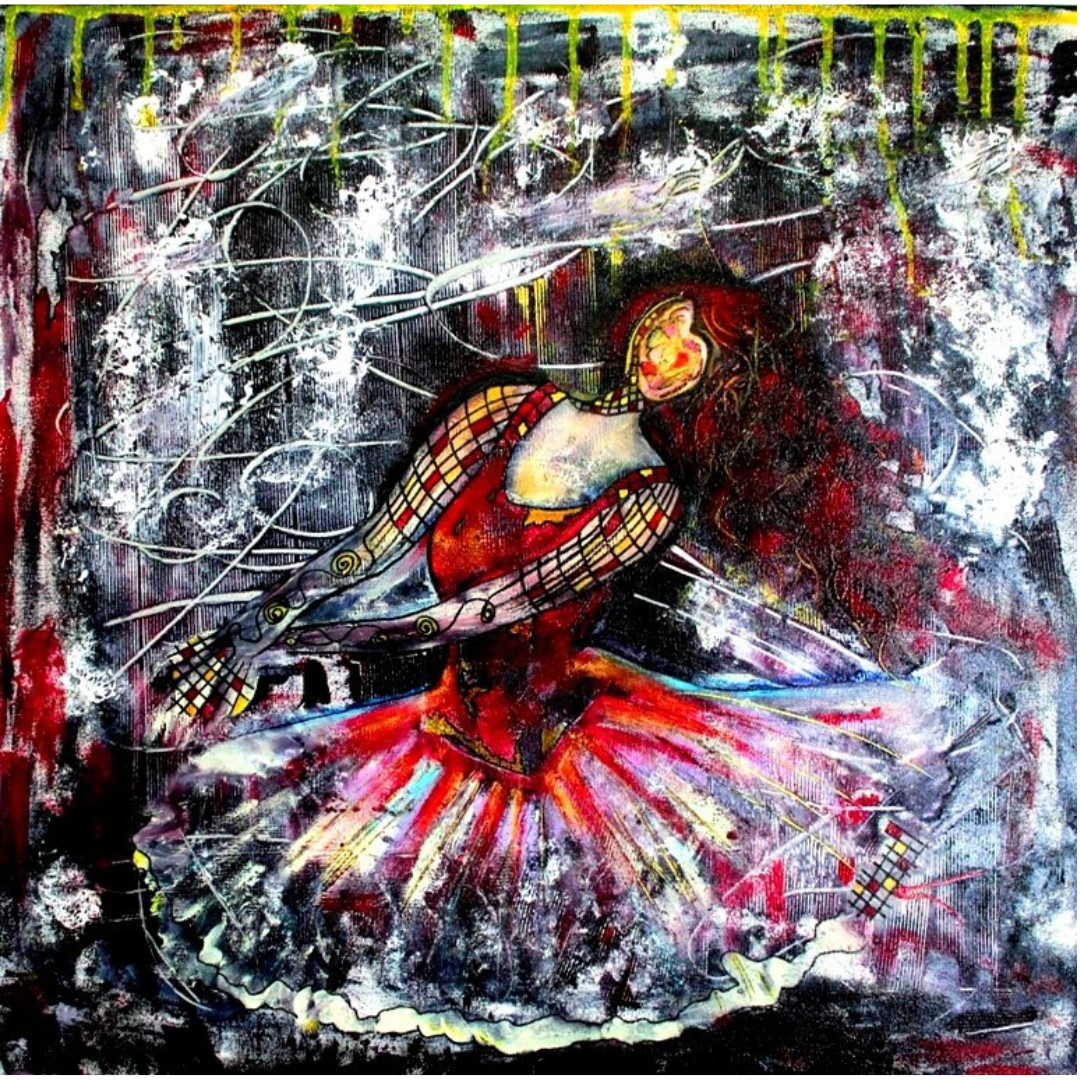 Ballerina Snow Angel | 24 x 24