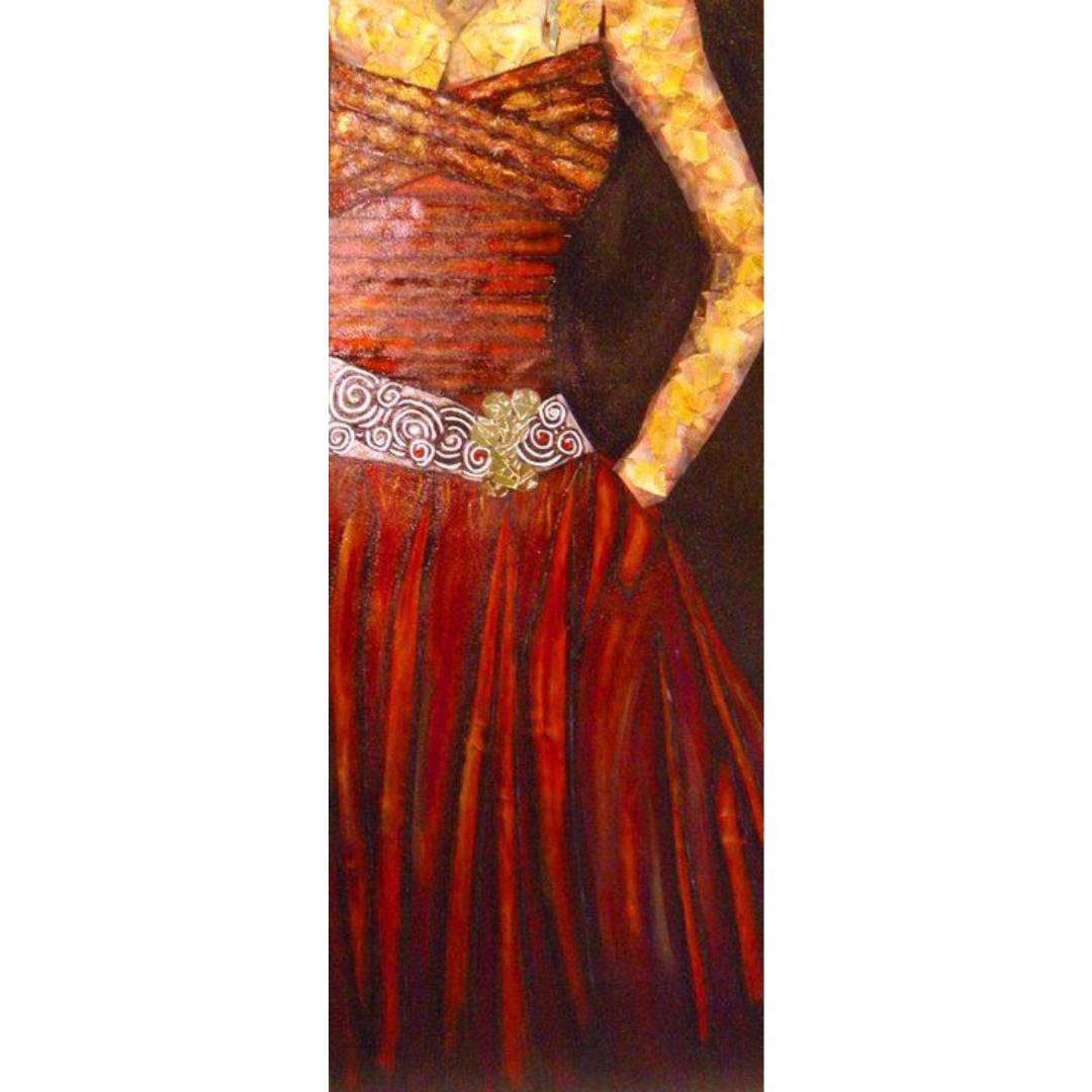 Paper Doll in Red | 16 x 40
